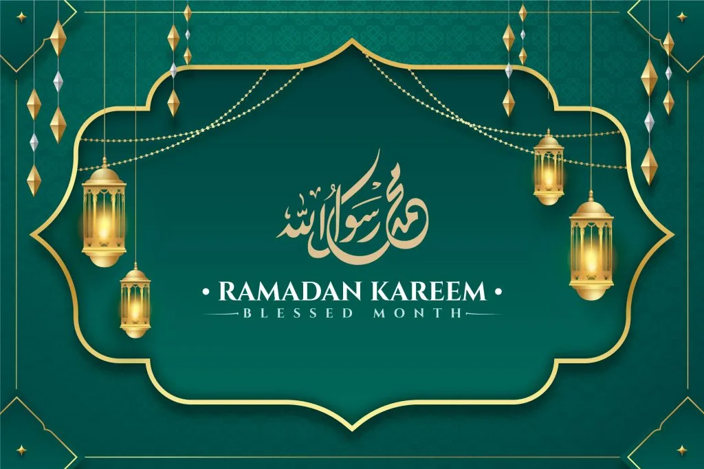 Wish card of Ramadan Kareem.
